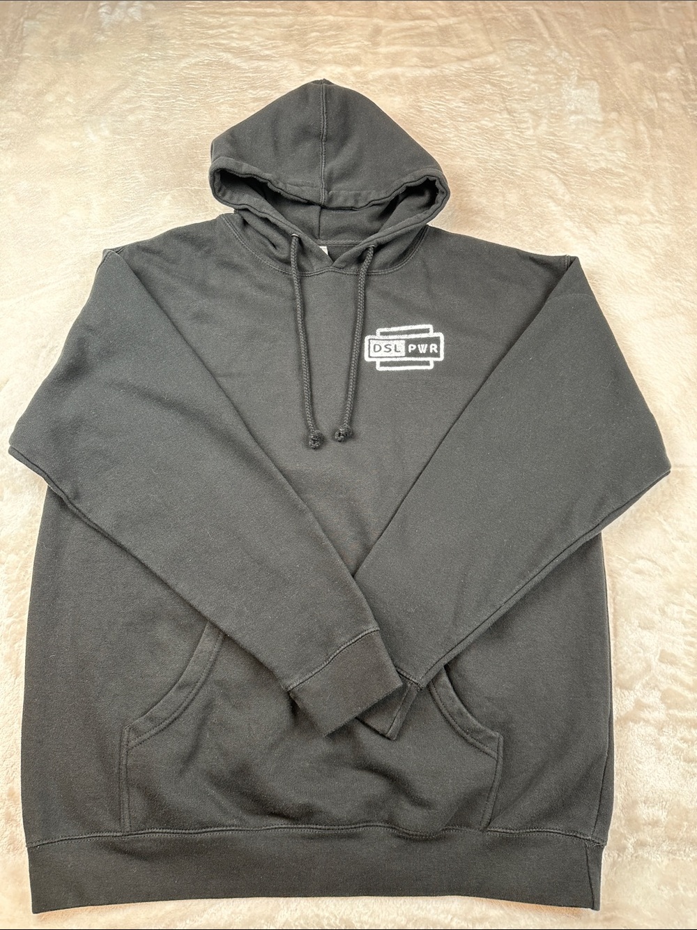 DSL PWR Size XL Black Logo Pullover Hoodie
